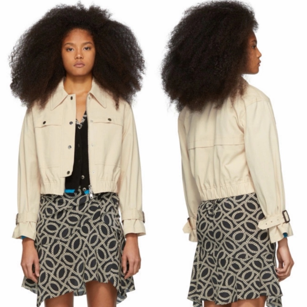 3.1 Phillip Lim Trench Bomber Jacket in Beige